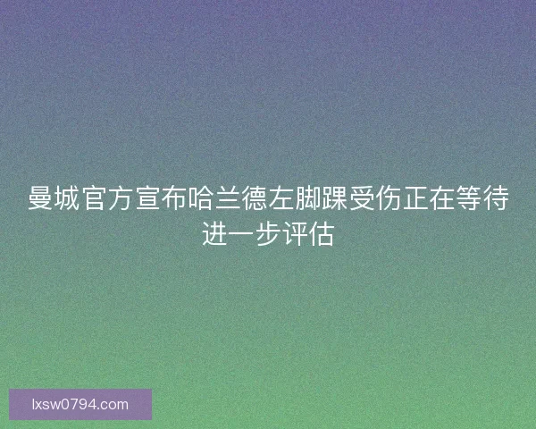 曼城官方宣布哈兰德左脚踝受伤正在等待进一步评估