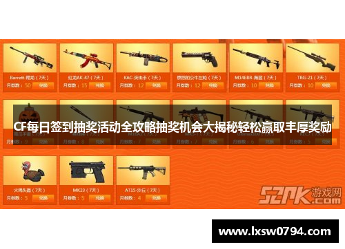 CF每日签到抽奖活动全攻略抽奖机会大揭秘轻松赢取丰厚奖励
